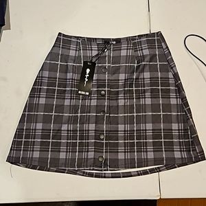 Poster Girl Gray Plaid Mini